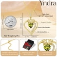 thumbnail image 6 of Yndra 18k Gold Plated Heart Necklace for Women,S925 Sterling Silver August Peridot Birthstone Crown Pendant Necklace,Jewelry Gift for Her Wife Mom Girlfriend,Birthday Mother’s Day Gift, 6 of 11