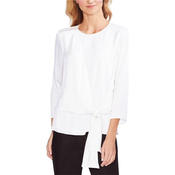 Blusa con lazo Vince Camuto para mujer blanquecino XS