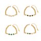 thumbnail image 4 of Minnieouse Pulseras de cadena Mujeres Oro Joyería de moda Encanto Clásico Creativamente elegante Boda Decoración Accesorio Suministro Ropa, zapatos y accesorios Miscelánea Verde Minnieouse AP017614-03, 4 of 6