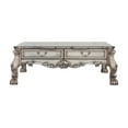 thumbnail image 5 of LiviNest Dresden Vintage Coffee Table: Traditional Bone White Finish with Carved Floral Motifs & Storage Drawers - British Tea Room Center Table for Classic Living Room Decor & Hospitality Settings, 5 of 6