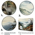 thumbnail image 3 of Designart Mountains framed wall art decor, Landscape Mountains framed wall art, Mystic Range Green and White Mountains , Extra large Traditional White Framed Wall Art, White Color Frame, 3 of 5