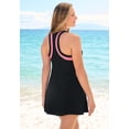 thumbnail image 2 of Swim 365 Women's Plus Size High Neck Racerback 2-Piece Swimdress, 2 of 3