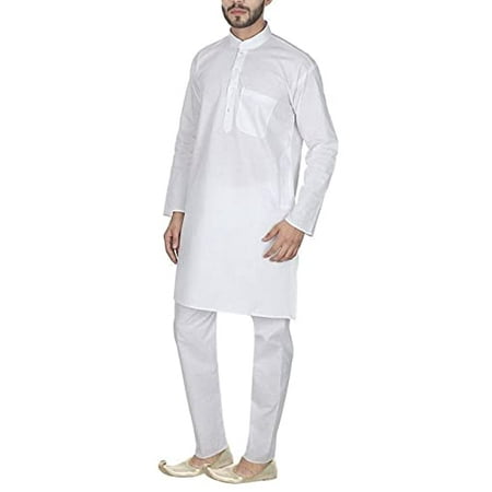 

Royal Men s Traditional Clothing Cambric White Kurta Pyjama