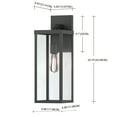 thumbnail image 4 of 20.78 inch Outdoor Wall Light with Matte Black Finish Clear Glass Shade 2-pack, 4 of 5