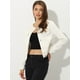 thumbnail image 2 of Chaqueta De Mezclilla Para Mujer Chaquetas De Mezclilla De Manga Larga Sin Cuello Con Botones Blanco M, 2 of 6