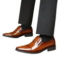 thumbnail image 3 of Zshosam Mens Dress Shoes Men's Tuxedo Classic Lace-up Formal Oxford(Brown,45), 3 of 9