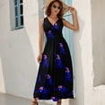 thumbnail image 5 of Australian Kangaroo Flag Blue Dress Fashion Boho Beach Long Dresses Female Party Printed Maxi Dress, 5 of 9
