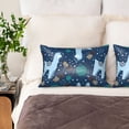 thumbnail image 4 of Disketp Alpaca Astronaut In Space Satin Pillowcase For Hair And Skin - Satin Pillow Cases Standard Size 20x30 Inches With Zipper,Gifts For Women Men, 4 of 8