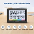 thumbnail image 2 of Newentor 6" Weather Station for Home with 3 Outdoor Sensors, DIY Wireless Indoor Outdoor Thermometer with Humidity Monitor, Atomic Clock, Dual Alarm, Forecast, Wall-Mounted & Tabletop Stand, Black, 2 of 8