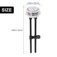 thumbnail image 2 of 1pc Dual Flush Toilet Water Tank Push Buttons with Rods Toilet Accessory (Silver), 2 of 8
