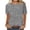 Gray, variant on ALLLIST Short Sleeve Women's Tops Plus Size Crew Neck T-Shirts Gray Trendy Solid Summer Shirts Womens Clothing