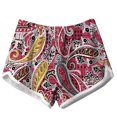 thumbnail image 4 of Femmes Pantalons Femmes Été Décontracté Imprimé Plage Shorts Rouge M, 4 of 6