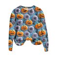 thumbnail image 4 of Womens Halloween Sweatshirts Fashion Graphic T Shirts Long Sleeve Pullover Tops Fall Clothes 2025, 4 of 6