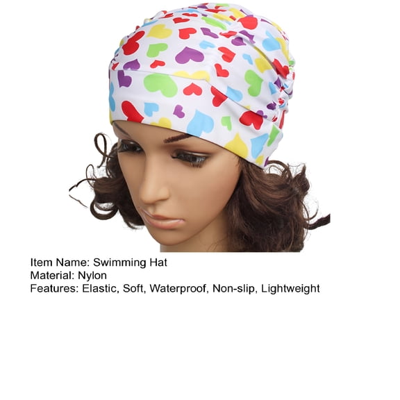 TELOLY Quick-Dry, Ultralight Nylon Swimming Cap for Women - Waterproof, Extra-Soft, and Protective Swim Hat for Long and Short Hair in Solid Colors