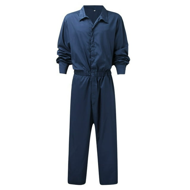 LOVZFMLL Cargo Pants for Men's Button Overalls Lapel Solid Color Jumpsuit Suit Thin Breathable Suit