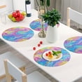 thumbnail image 5 of Graffiti Black Round Placemats Plate Mats 15 Inch Non-Slip Heat Resistant Washable PVC Set Indoor for Kitchen Dining Table 1PC, 5 of 6
