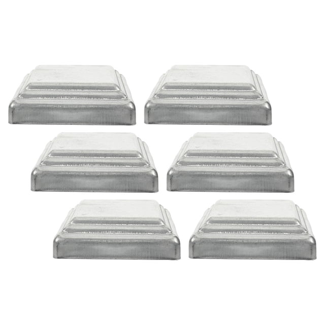 WEUVEB 6Ud Tapas Metálicas Para Postes De Con Protector De Color Plata Duradero