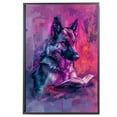 thumbnail image 2 of Norwegian Elkhound Decor Poster Unframe, Norwegian Elkhound Dog Canvas Wall Art, Dog Reading Book Canvas Print Painting Poster Wall Decor Dog Lovers Gifts, 2 of 6