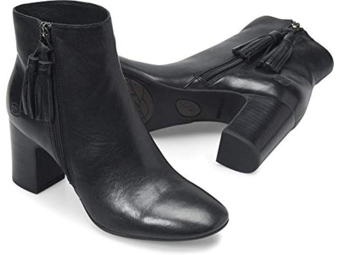 born womens black leather boots