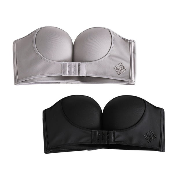 Ruidigrace Womens Full Coverage Bras 2PCS Solid Color Strapless