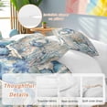 thumbnail image 2 of 3 Piece Coastal Crab Duvet Cover Set California King, Microfiber Comforter/Quilt Cover with Corner Ties and 2 Pillowcases, Vintage Summer Beach Coral Ocean All Season Soft Bedding with Zipper Closure, 2 of 8