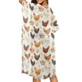thumbnail image 4 of HELLHERO Polyester Long Kimono Swimsuit Cover Up for Vacation Lightweight Quick Dry Chicken Eggs, 4 of 6