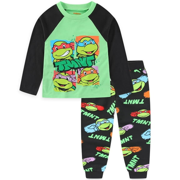 Nickelodeon Teenage Mutant Ninja Turtles Long Sleeve Shirt and French Terry Pants Set (Boys), 2 Piece Set, Sizes 4-10