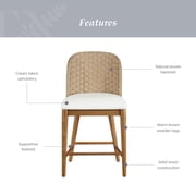 My Texas House Saylor Counter Height Barstools, Set of 2