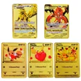 thumbnail image 2 of 5Pcs Card Metal Pokémon Letters Venusaur Vmax Charizard Pikachu Gx Blastoise Gold Iron Cards Anime Games Kids Toys Gifts, 2 of 5