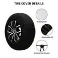 thumbnail image 4 of XMXY Ethnic Floral Vintage Border Spare Tire Cover, Universal Waterproof Cover for Jeep RV Tire Wheel Protection, 17 inch, 4 of 7