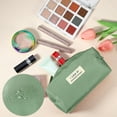 thumbnail image 4 of Unique Bargains 1 Pc Women Waterproof Makeup Bag for Business Travel Vacation Wedding Green Nylon, 4 of 6
