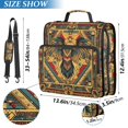 thumbnail image 2 of FORMRS Zipper Binder with Shoulder Strap 2-inch Ring 500 Sheet Capacity File Bag, Retro Abstract Eagle, 2 of 5