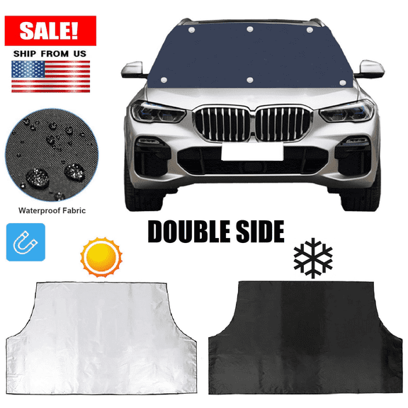 Heavy-Duty Magnetic Windshield Protector Car Sun ProtectionWindshield Cover 82 x 47 inches Car Windshield Cover Best for Ice, Frost & Snow Removal Windshield Snow Cover for All Weather