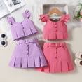 thumbnail image 5 of Coerni Toddler Girls Clothes 3T 4T 5T 6T 7T Summer Outfits Baby Kids Short Sleeve T-Shirt Tops & Bow Shorts Sets 2pcs, 5 of 6