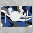 thumbnail image 2 of Blue Grey White Placemats Set of 4 Geometric Geometry Placemats for Dining Table Indoor Outdoor Kitchen 12"x18" Stripe Table Mats Placemat Kitchen Dining Table Modern Art, 2 of 4