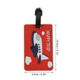 thumbnail image 2 of Unique Bargains 1 Pc Happy Pattern Luggage Tag for Travelling Red, 2 of 5