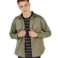 thumbnail image 2 of Front Row Mens Cotton Drill Overshirt, 2 of 6