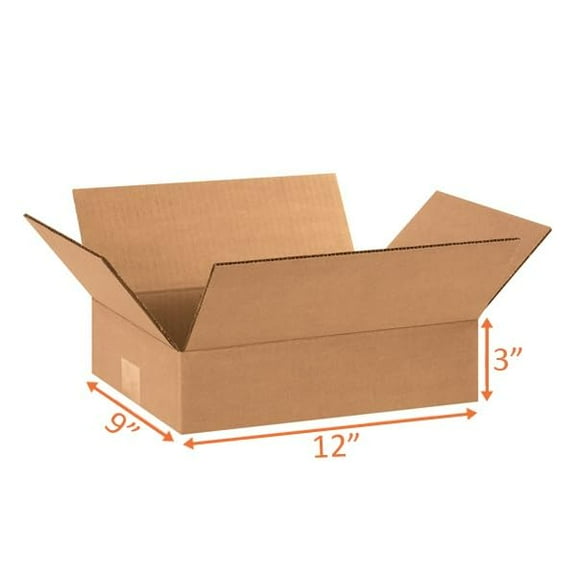 UCANPACK Corrugated Shipping Boxes 12 x 9 x 3" - 25 Pack Corrugated Shipping Boxes for Small Business Packaging Boxes - Made in USA Corrugated Shipping Boxes