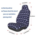 thumbnail image 3 of Balery Purple and Blue Squares Pattern Car Seat Cover - Soft & Breathable Front Premium Covers with Non-Slip Protector Fits Most Automotive, Vans, SUVs, Trucks - 1 Unit, 3 of 5