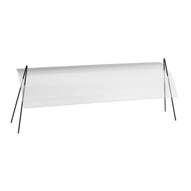 Cal Mil 1458-72 Acrylic Rectangular Sneeze Guard with Black Iron Wire Frame - 72 x 17.25 x 19 in.