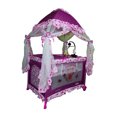 thumbnail image 3 of Cuna de Viaje AEIOU  ARGENTINA 2 niveles Toldo Mosquitero Morado con velo alto, 3 of 4
