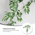 thumbnail image 3 of Phenofice Imitation Green Leaf Rattan 1Pack 170x5.9in Plastic Suspended Ceiling Willow Leaf Shape Wedding Decor, 3 of 8