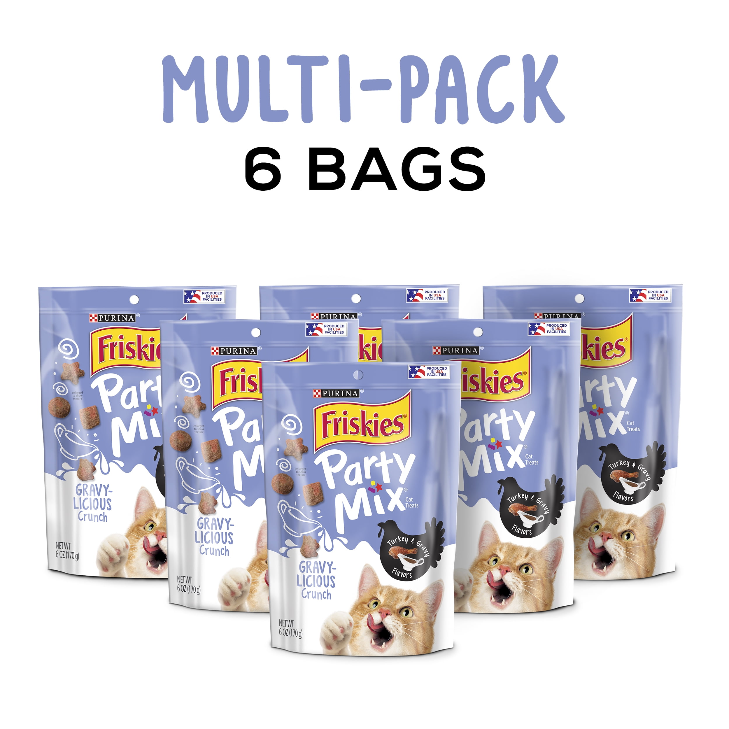 Friskies Cat Treats Party Mix Crunch Gravylicious Turkey Gravy