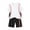 White, variant on Boys' Active Shorts Set - 2 Piece T-Shirt and Shorts - Activewear Clothing Set for Boys