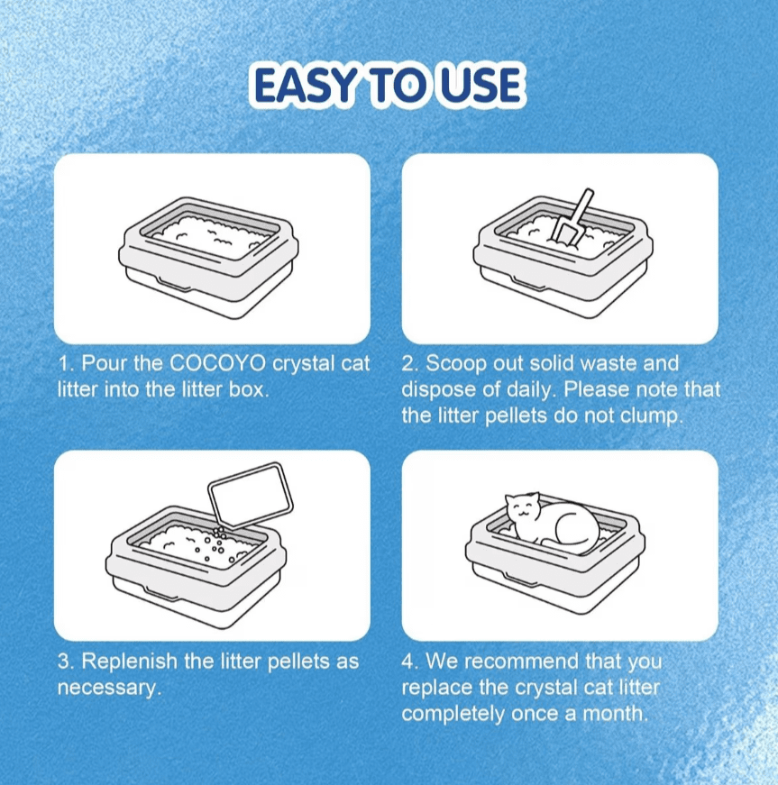 COCOYO Crystal Cat Litter I Silica Gel Cat Litter,17.2 Lbs Value Pack