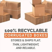 Ucanpack Easy Fold Mailing Boxes, Self-Locking Corrugated Mailers for Packaging White/Kraft 12½x12½x2½ - 50 Pcs