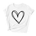 thumbnail image 4 of Plebaso T-Shirts pour Femmes à Imprimé Cœur, Col Rond, Coupe Ample, T-Shirts Décontractés à Manches Courtes, T-Shirts Graphiques pour Femmes, 4 of 4