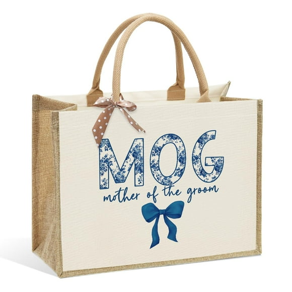 Bolso Tote KongMoTree 42x32x19 cm Azul con Moños, Regalo para Novias