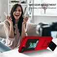 thumbnail image 6 of ELEHOLD Slim Fit Case for Samsung Galaxy Z Flip 5 with Thickened Camera Lens Frame Invisible Foldable Kickstand Non-Slip Full Body Shockproof Protective Cover for Samsung Z Flip 5, Red, 6 of 10