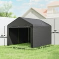 thumbnail image 3 of Outsunny 6.6' x 7.8' Portable Shed, Waterproof Bike Tent, Dark Grey, 3 of 10